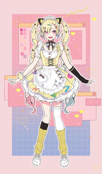 fanart maid costume design (Arale)