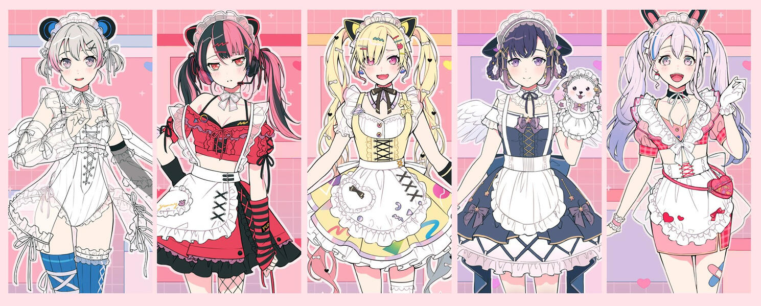 fanart maid costume designs