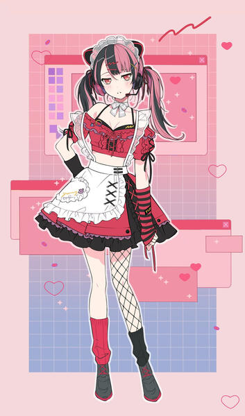 fanart maid costume design (Yuno)