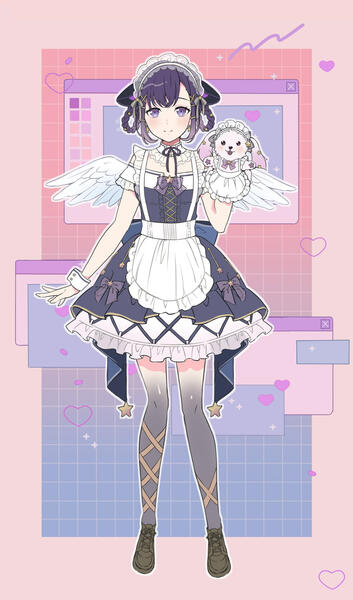 fanart maid costume design (Miyako)