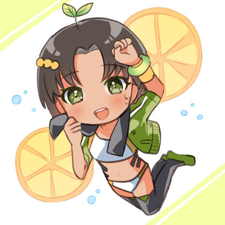 Mister Donut gijinka series (roasted green tea donut - girl on the track and field team)