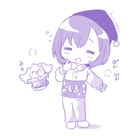 daily life of Miyako series ('PonPon keeping warm with a belly band! Poyasumi~♪')