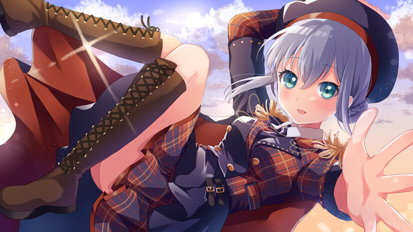 Mashiro in her Morfonica Concept LIVE &quot;ff&quot; outfit drawn over the course of 2 streams to showcase Miyako&#39;s drawing process in full