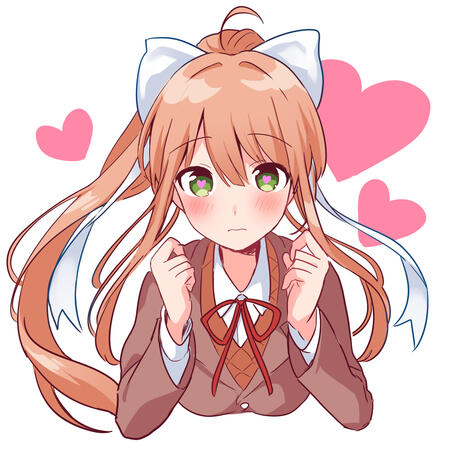 drawing stream request (Monica DDLC fanart)