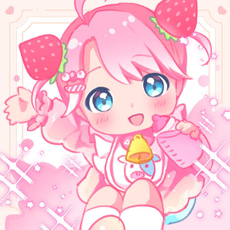 Mister Donut gijinka series (strawberry milk donuts - strawberry milk baby)