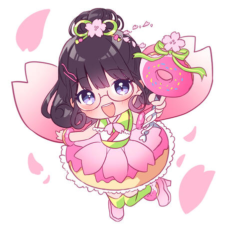 Mister Donut gijinka series (sakura donut - office lady fairy from the product design department)