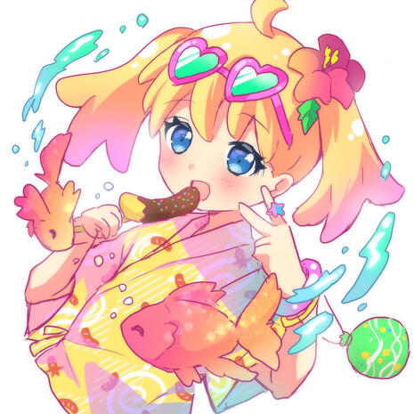 Mister Donut gijinka series (minions donuts - summer festival girl)