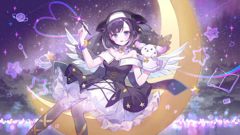 Miyako's stream ending screen by Nimoshi