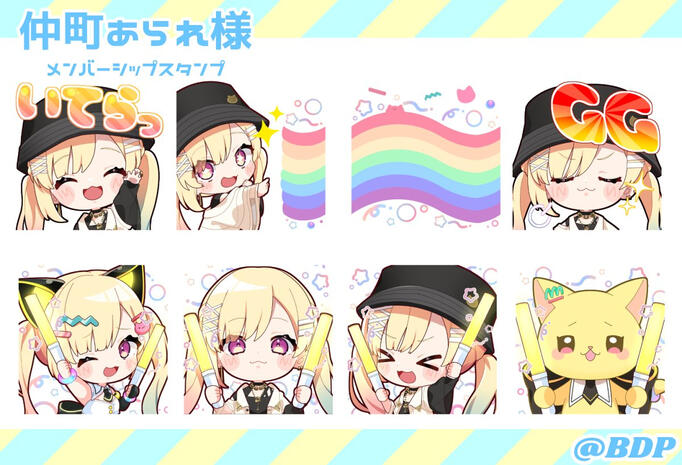 Arale&#39;s 2nd wave of membership emotes by Inui Hinamochi