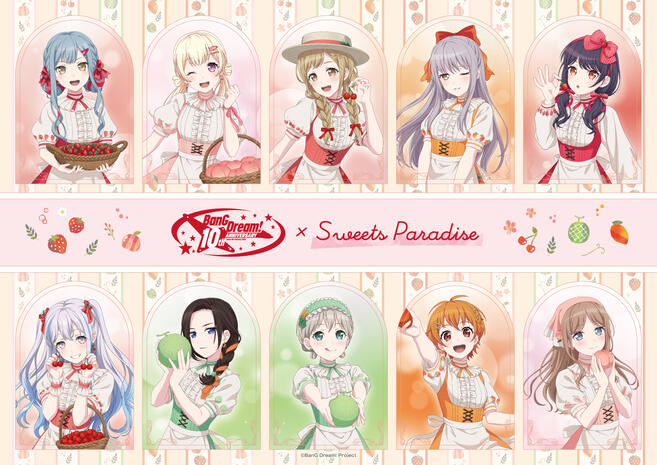 BanG Dream! x Sweets Paradise collab café key visual