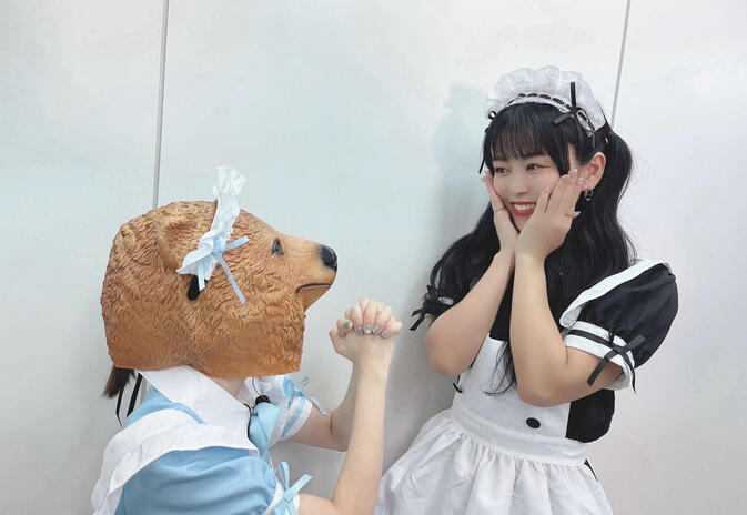 Ritsu with Aiba Aina (voice of Minato Yukina from BanG Dream!)