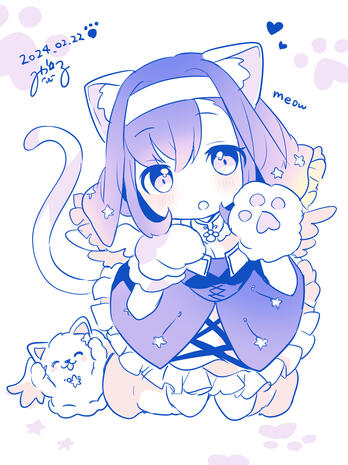 national cat day sketch