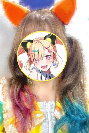 selfie Arale took in her 1st Live stage costume