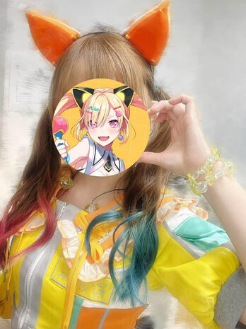 selfie Arale took in her 1st Live stage costume